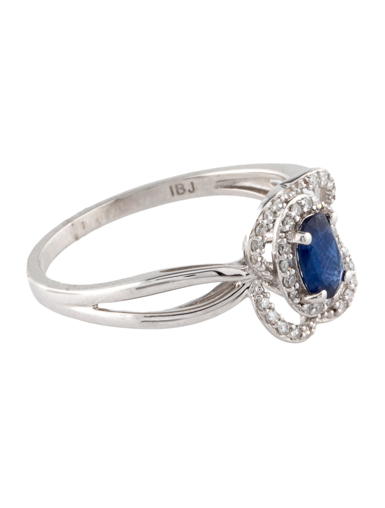 Ring 14K Sapphire & Diamond Cocktail Ring