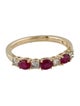 Ring 14K Ruby & Diamond Band
