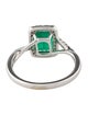 Ring 14K 1.46ct Emerald & Diamond Cocktail Ring