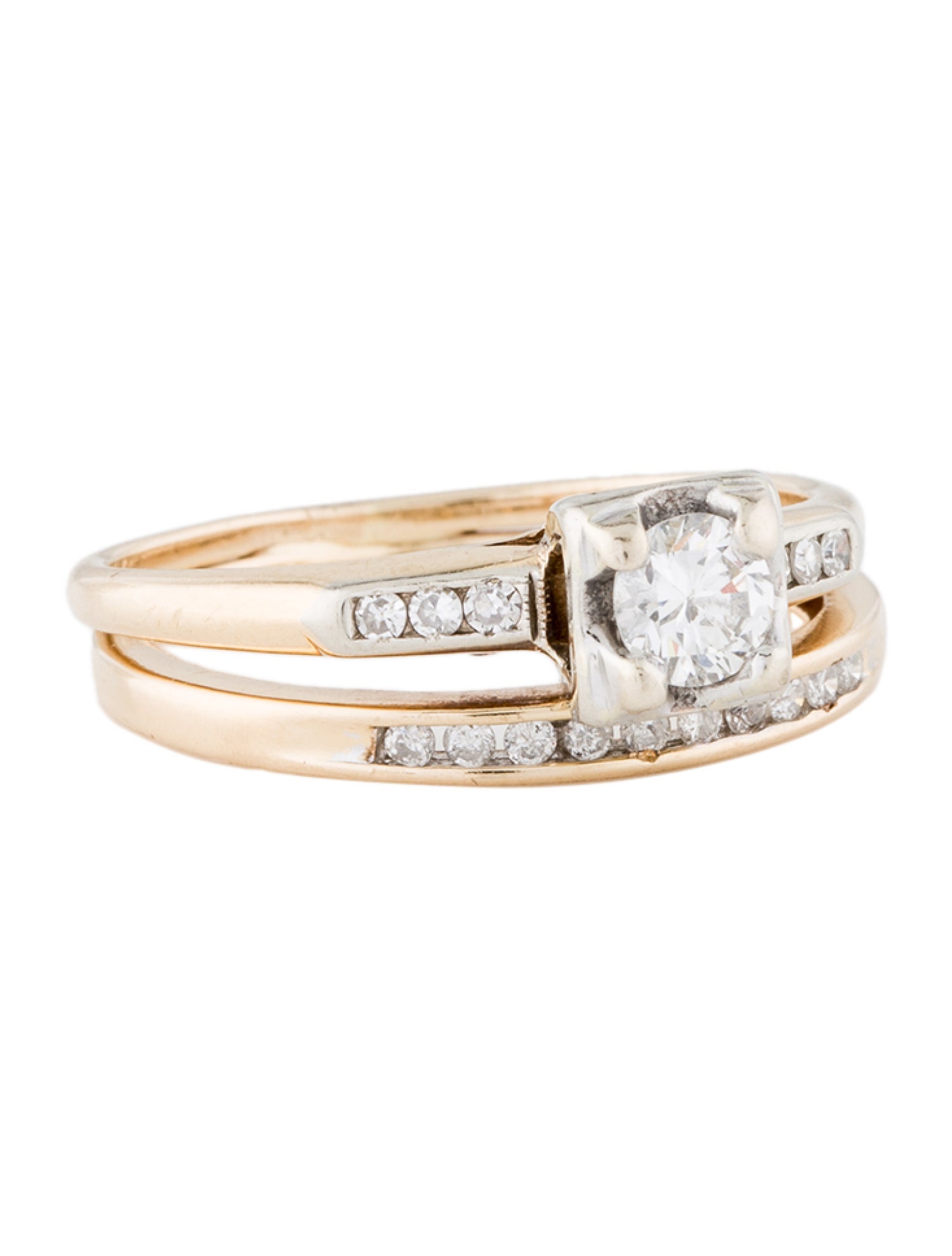 Ring 14K Diamond Wedding Set