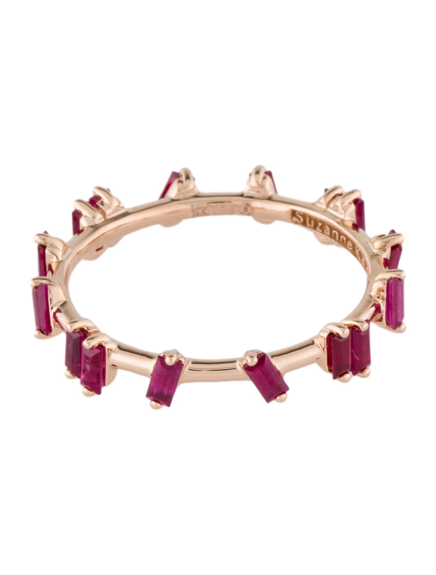 Suzanne Kalan 18K Synthetic Ruby & Ruby Barbwire Band