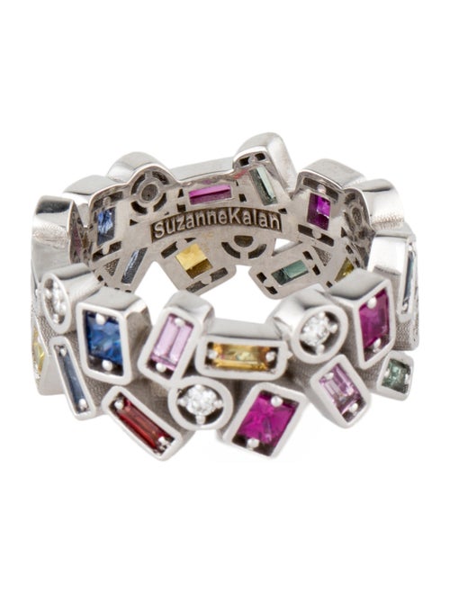 Suzanne Kalan 18K Sapphire, Ruby & Diamond Fireworks Band
