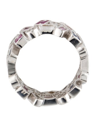 Suzanne Kalan 18K Sapphire, Ruby & Diamond Fireworks Band