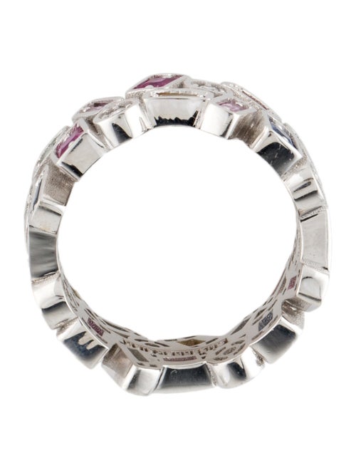 Suzanne Kalan 18K Sapphire, Ruby & Diamond Fireworks Band