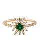 Suzanne Kalan 18K Emerald & Diamond Fireworks Flower Ring