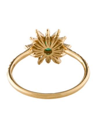 Suzanne Kalan 18K Emerald & Diamond Fireworks Flower Ring