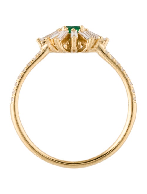 Suzanne Kalan 18K Emerald & Diamond Fireworks Flower Ring