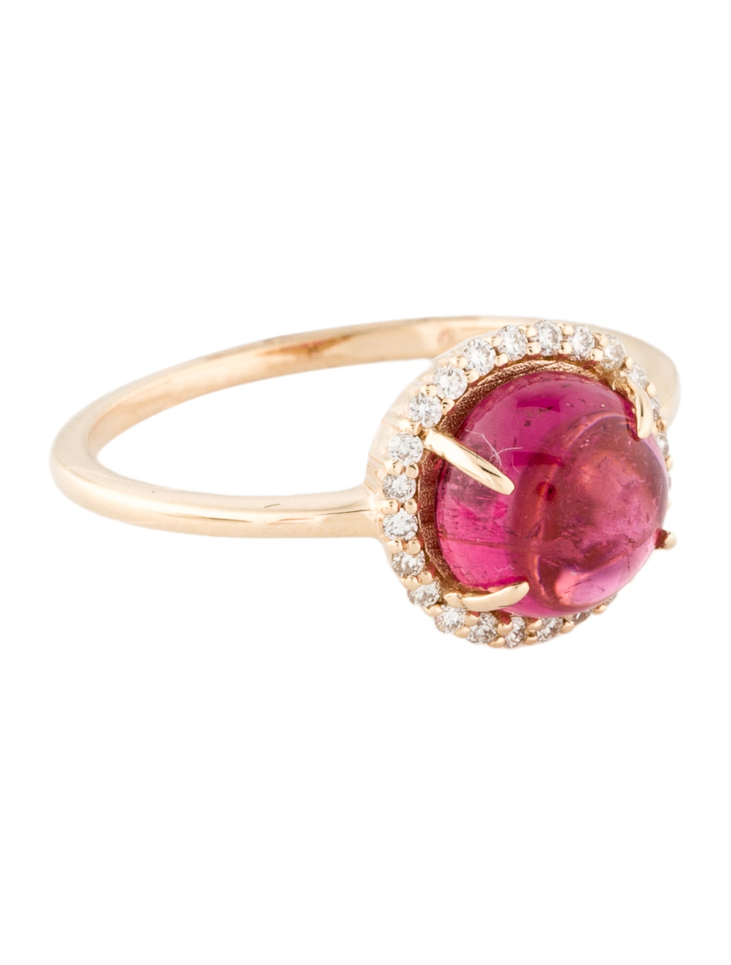 Ring 14K 2.46ct Tourmaline & Diamond Cocktail Ring