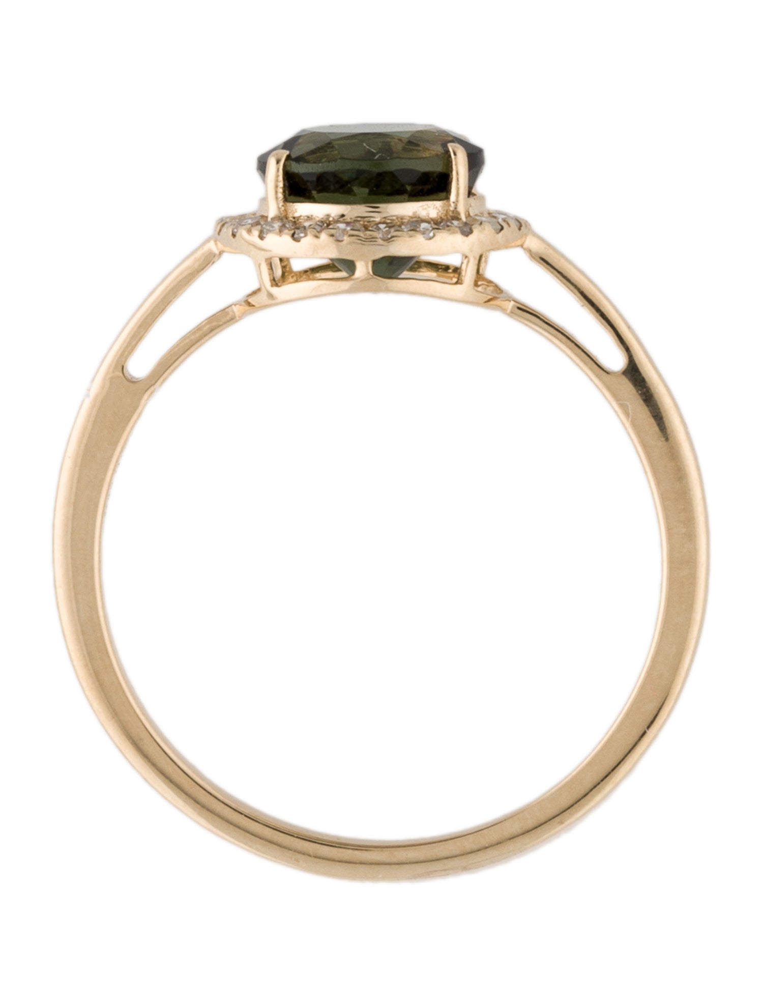 Ring 14K Tourmaline & Diamond Cocktail Ring