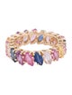 Ring 14K 5.47ctw Multi Sapphire & Ruby Eternity Ring