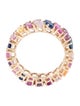 Ring 14K 5.47ctw Multi Sapphire & Ruby Eternity Ring