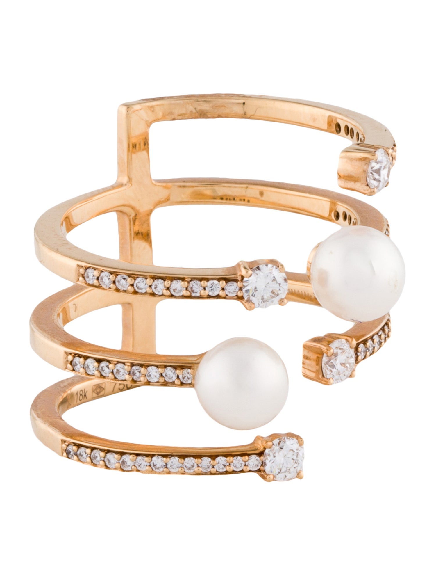 Ring 18K Diamond & Pearl Spectrum