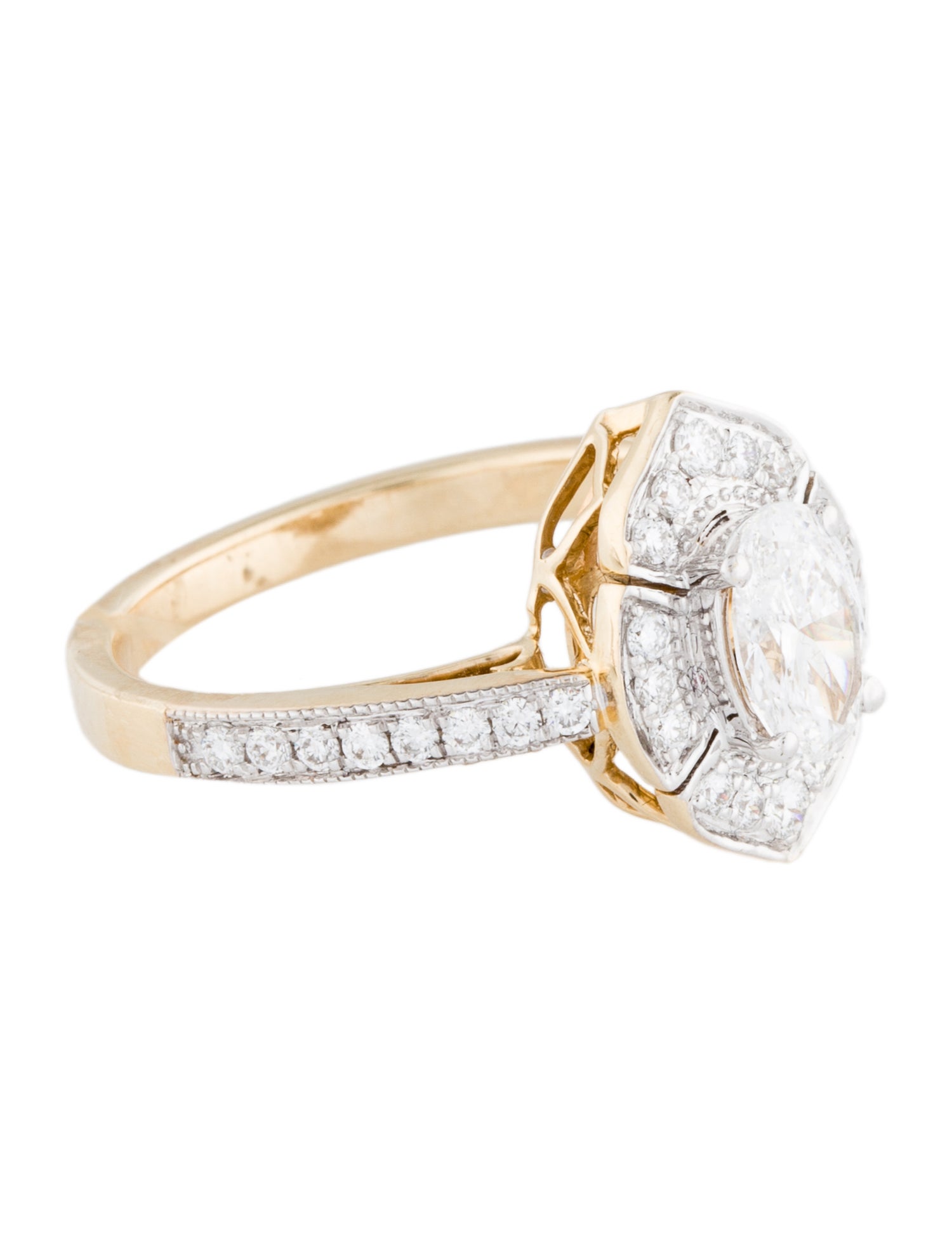 Ring 14K 1.08ctw Lab-Grown Diamond Cocktail Ring