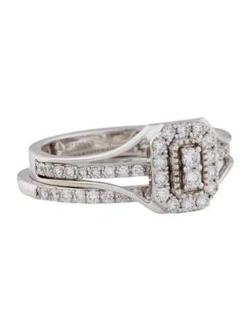 Ring Cocktail 14K Lab-Grown Diamond Wedding Set 5.75