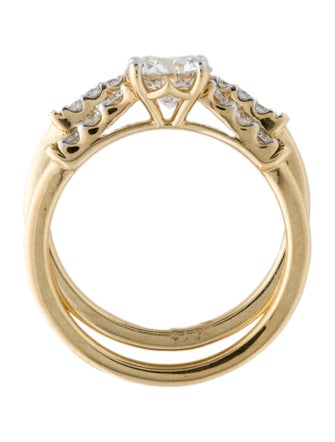 Ring 1.31ctw Lab-Grown Diamond Engagement Ring & Wedding Band