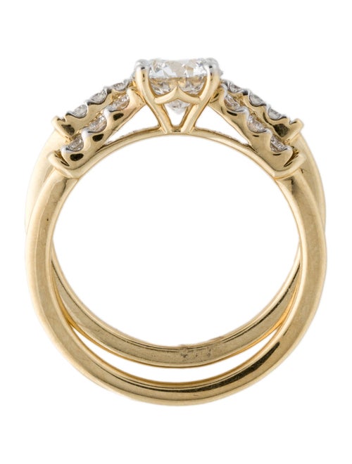 Ring 1.31ctw Lab-Grown Diamond Engagement Ring & Wedding Band