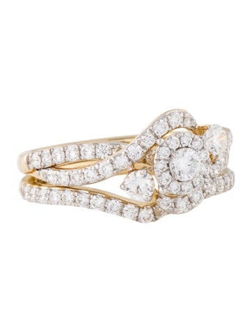 Ring Wedding Set 14K 1.23ctw Lab-Grown Diamond 6.75