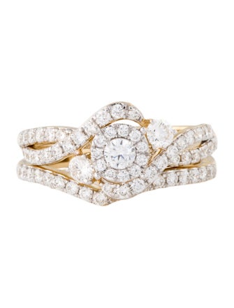 Ring 14K 1.23ctw Lab-Grown Diamond Wedding Ring Set