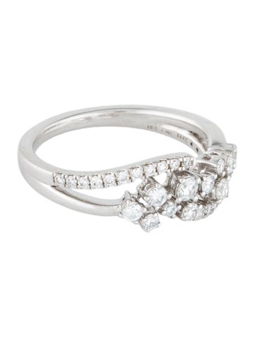 Ring Band 14K Lab-Grown Diamond Cluster 7