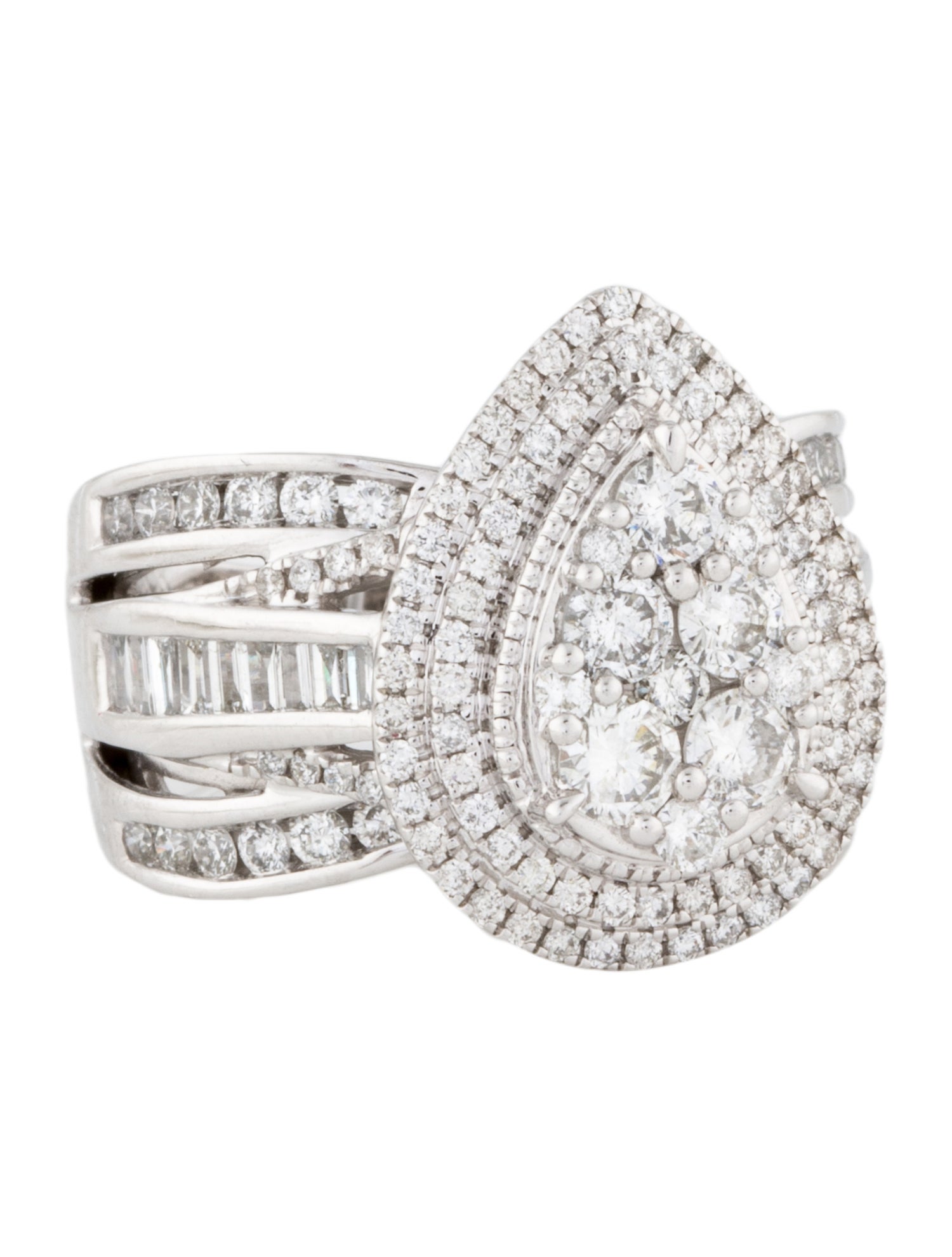 Ring 14K 2.00ctw Diamond Cluster Cocktail Ring