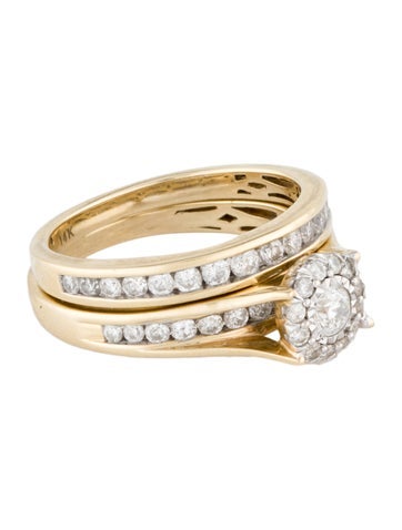 Ring Cocktail 14K Diamond Wedding Set 6.5