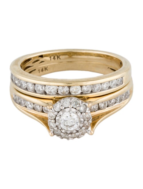 Ring 14K Diamond Wedding Ring Set