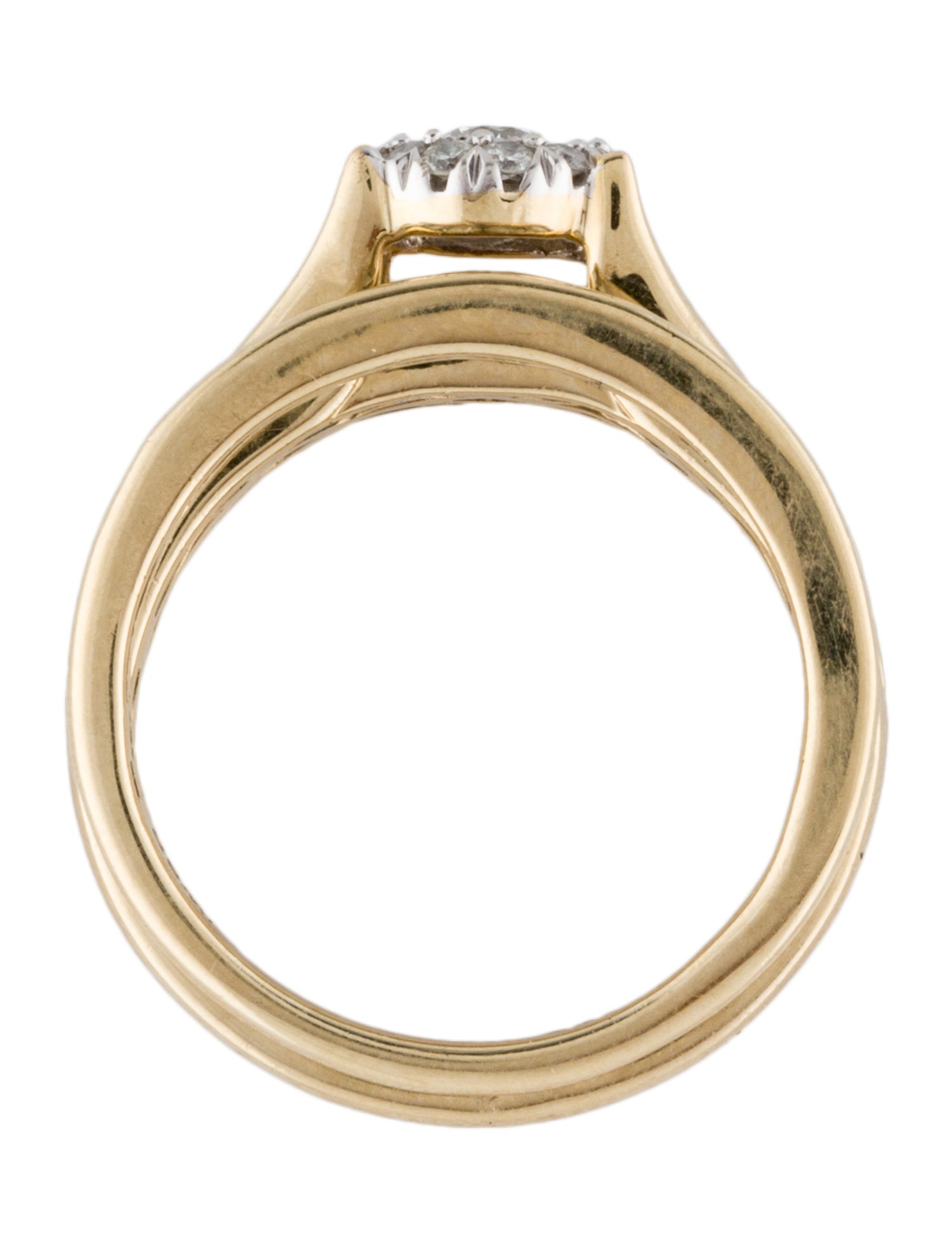 Ring 14K Diamond Wedding Ring Set