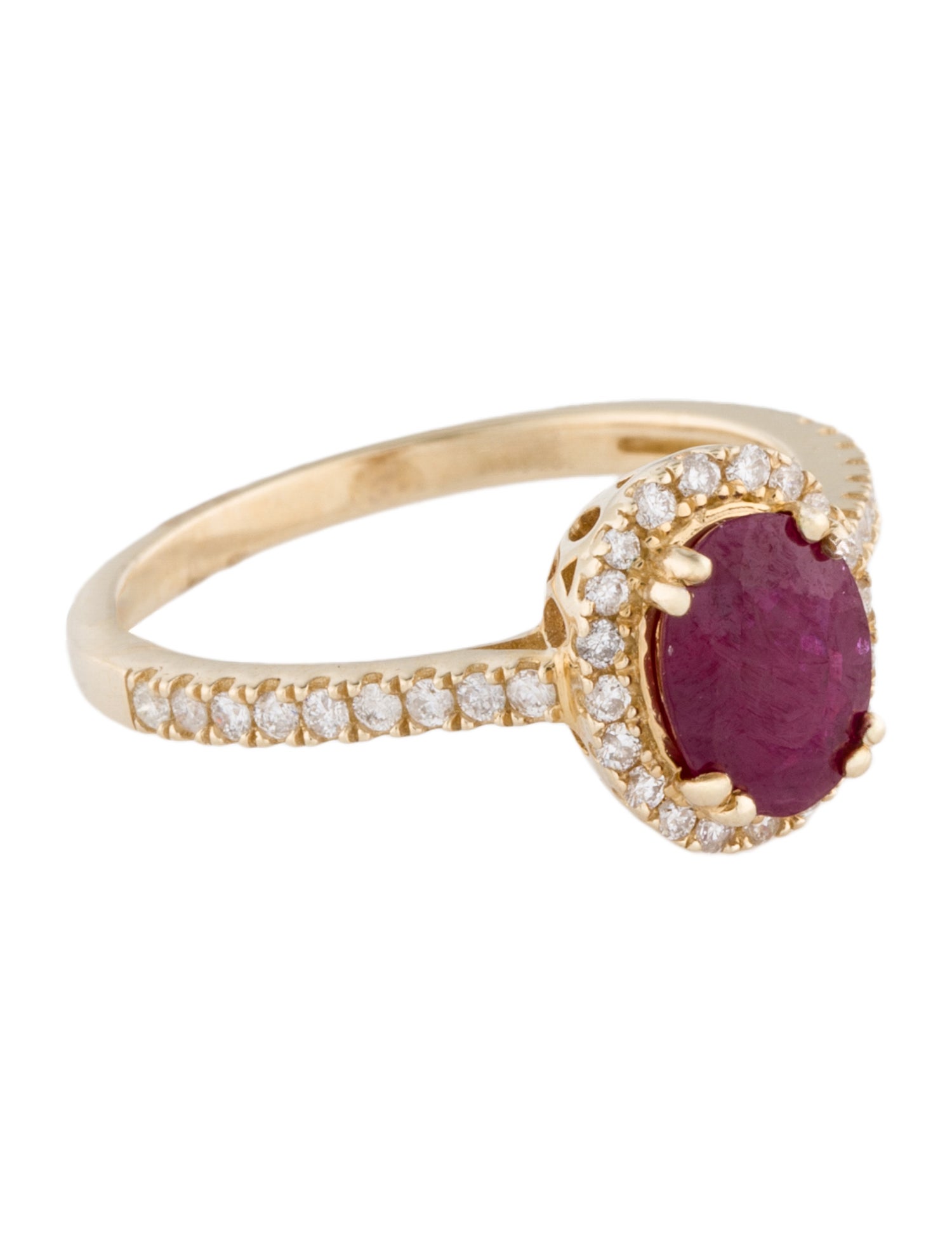 Ring 14K 1.05ctw Ruby & Diamond Cocktail Ring
