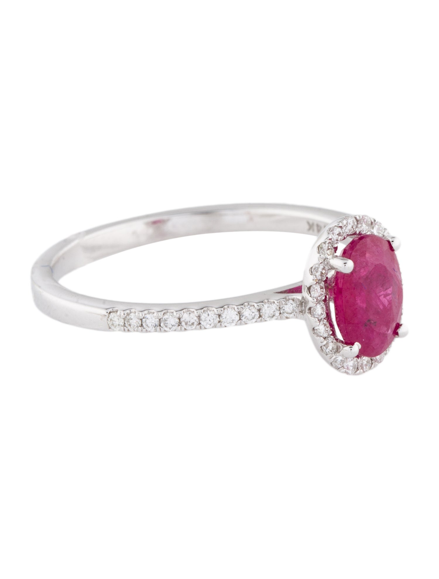 Ring 14K Ruby & Diamond Cocktail Ring