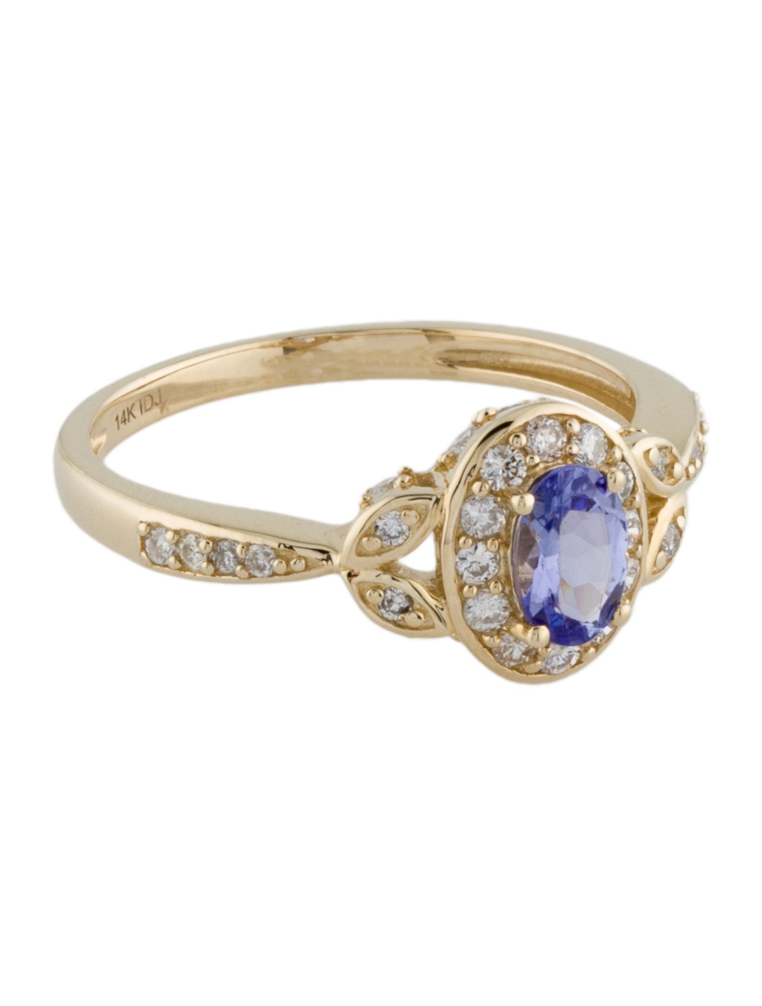 Ring 14K Tanzanite & Diamond Cocktail Ring