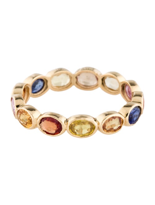 Ring 18K 2.85ctw Sapphire Multi-Color Band Ring
