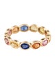 Ring 18K 2.85ctw Sapphire Multi-Color Band Ring