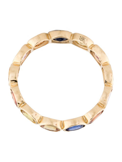 Ring 18K 2.85ctw Sapphire Multi-Color Band Ring