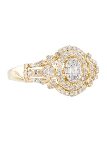 Ring Cocktail 14K Diamond 6.5