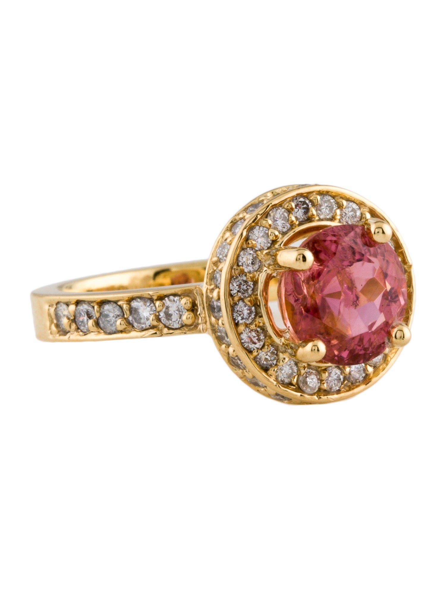 Ring 14K 2.02ct Tourmaline & Diamond Cocktail Ring