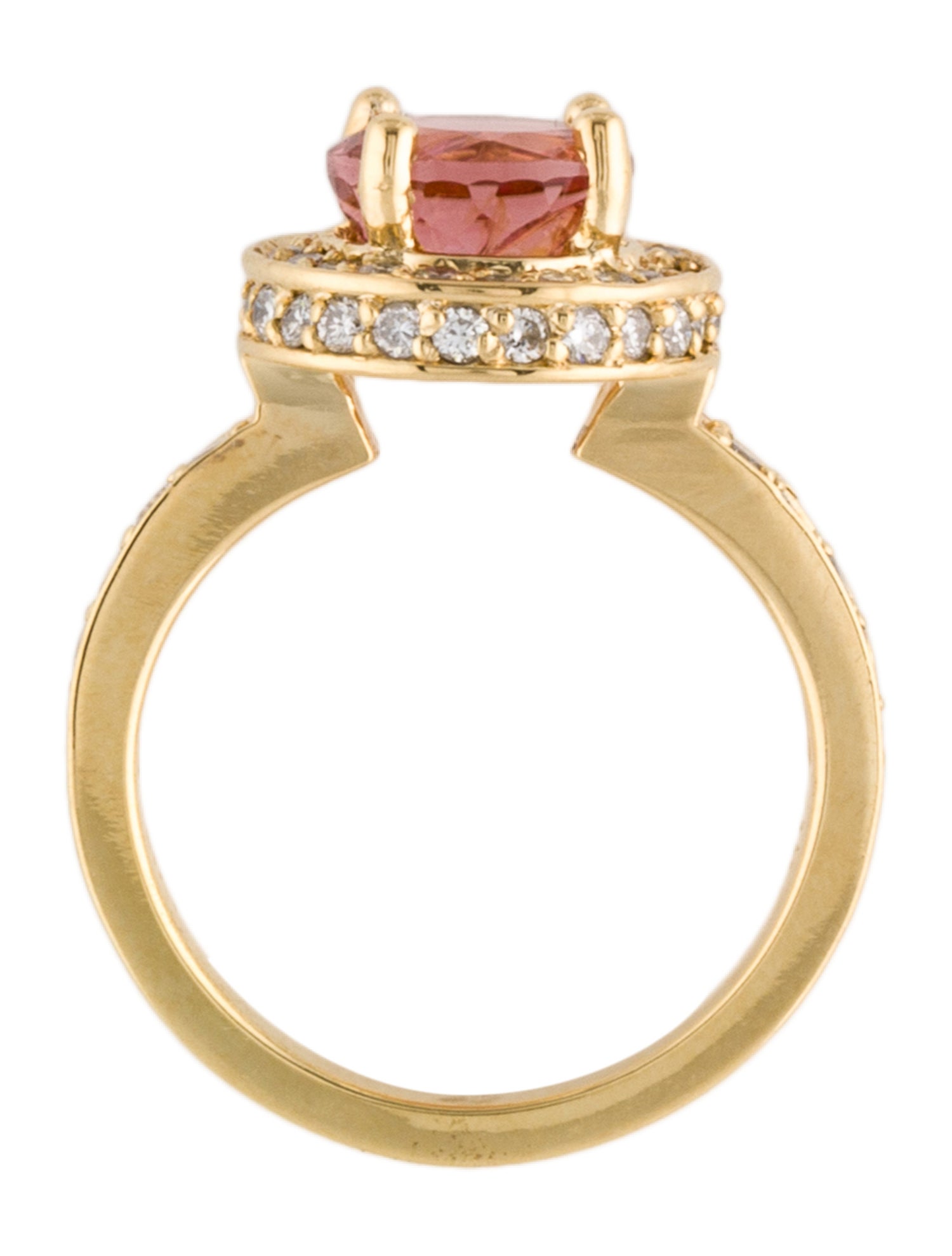 Ring 14K 2.02ct Tourmaline & Diamond Cocktail Ring