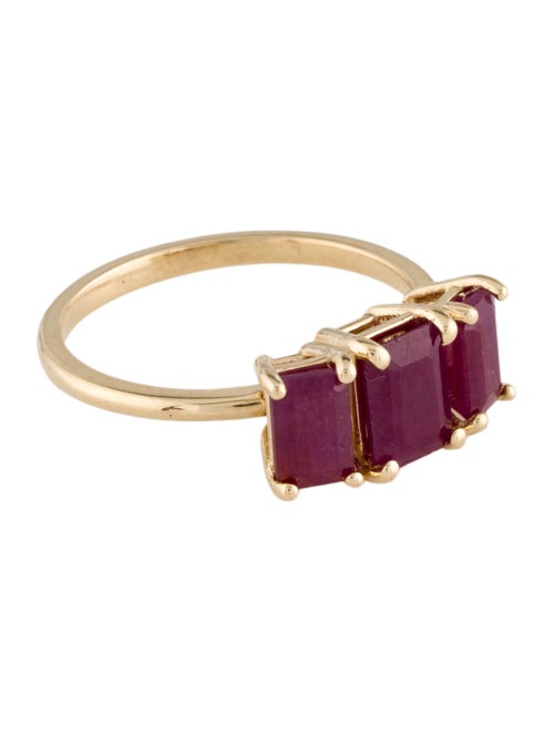 Ring 14K 2.71ctw Ruby Three-Stone Cocktail Ring