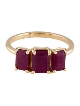 Ring 14K 2.71ctw Ruby Three-Stone Cocktail Ring