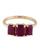 Ring 14K 2.71ctw Ruby Three-Stone Cocktail Ring
