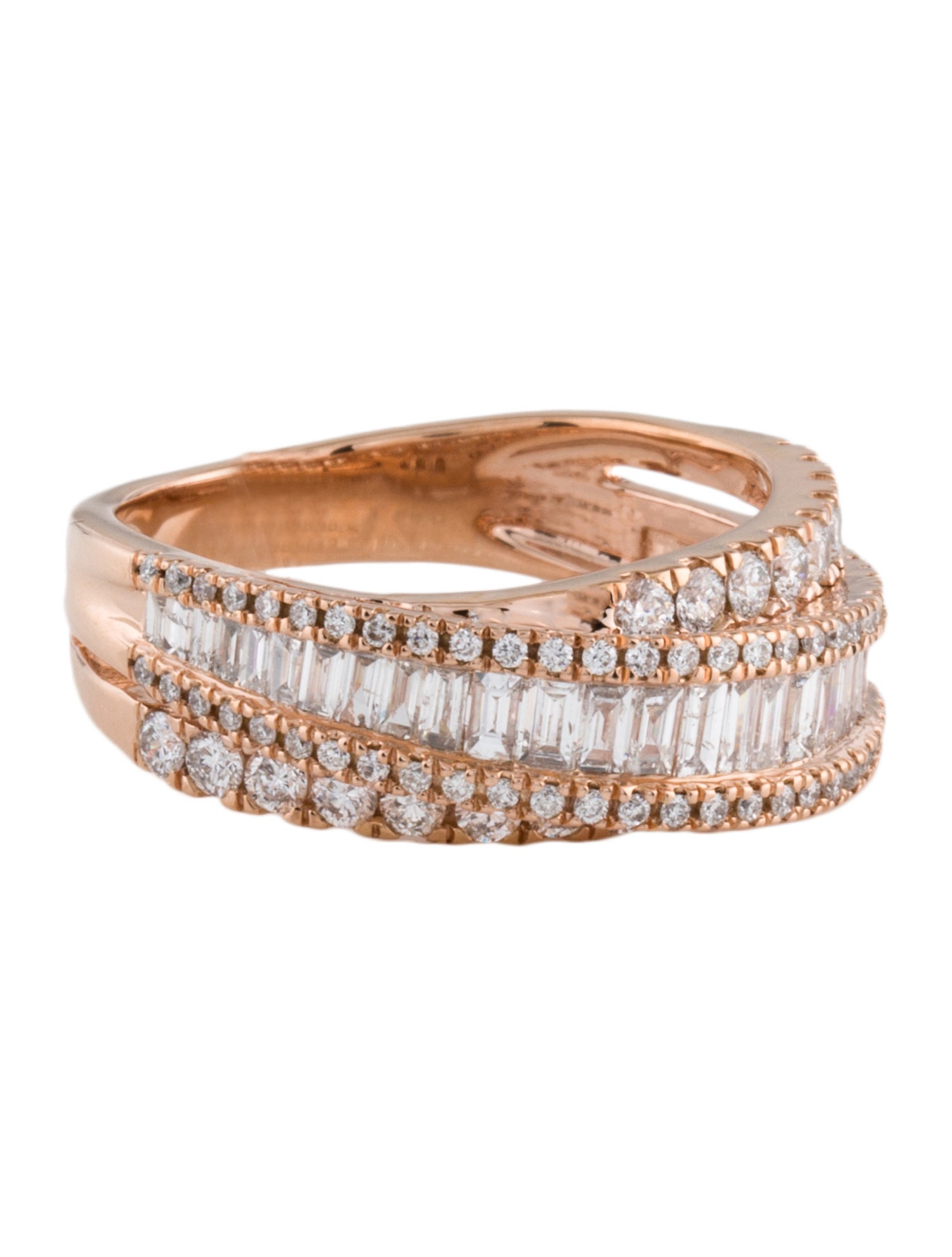 Ring 14K 1.18ctw Diamond Bypass Band Ring