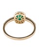 Ring 14K Emerald & Diamond Cocktail Ring