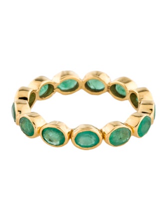 Ring 14K 1.51ctw Emerald Eternity Band
