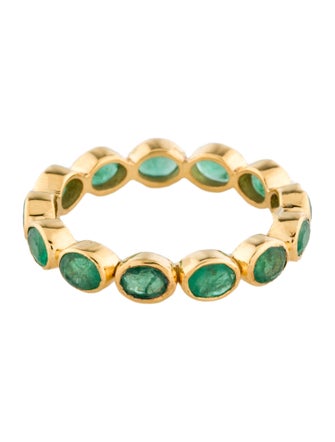 Ring 14K 1.51ctw Emerald Eternity Band