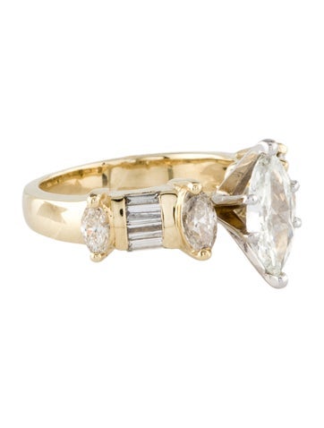 Ring Engagement 14K 1.36ctw Diamond 4.75