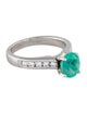 Ring Platinum 1.24ct Emerald & Diamond Cocktail Ring