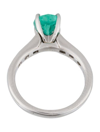 Ring Platinum 1.24ct Emerald & Diamond Cocktail Ring
