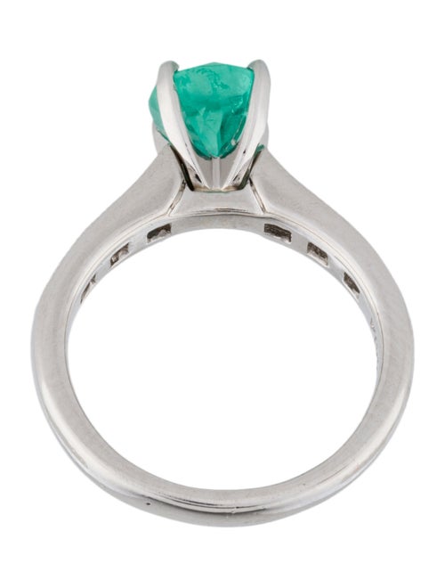 Ring Platinum 1.24ct Emerald & Diamond Cocktail Ring
