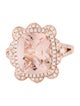 Ring 14K 3.05ct Morganite & Diamond Cocktail Ring