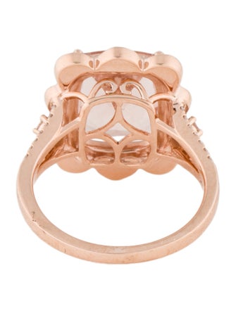 Ring 14K 3.05ct Morganite & Diamond Cocktail Ring