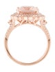 Ring 14K 3.05ct Morganite & Diamond Cocktail Ring